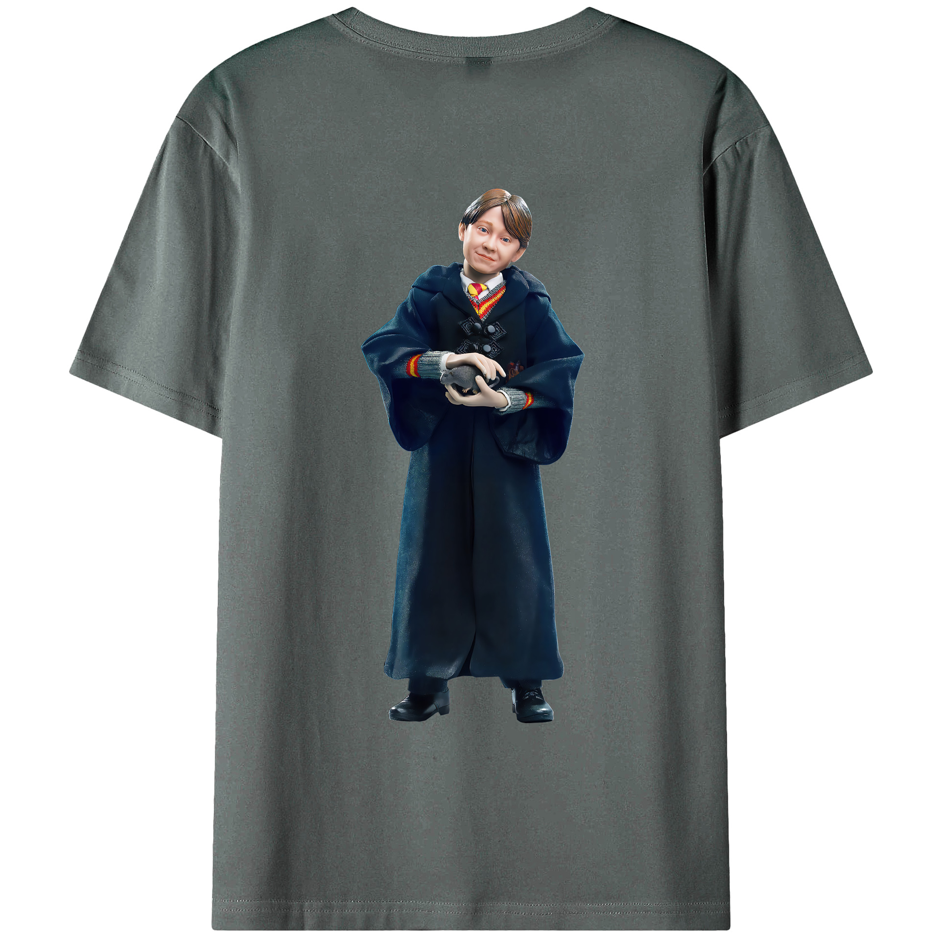 （画像用） Harry Potter ハリー・ポッターシリーズ 綿100％ メンズ半袖Tシャツ（バックプリント） 通気性